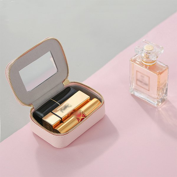 附鏡子唇膏PU收納化妝包