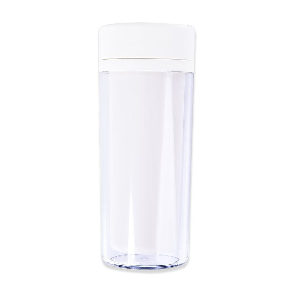 環保塑膠雙層可放置廣告卡紙隨行杯