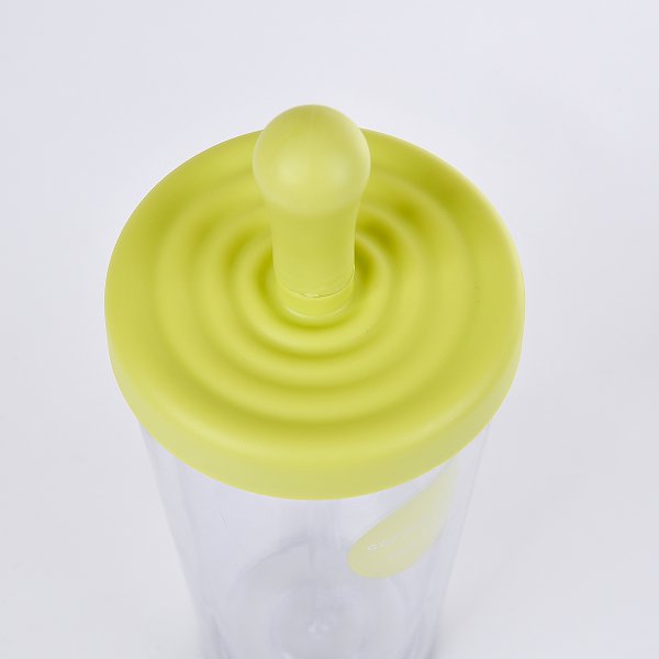 420ml雙層防漏塑膠吸管杯