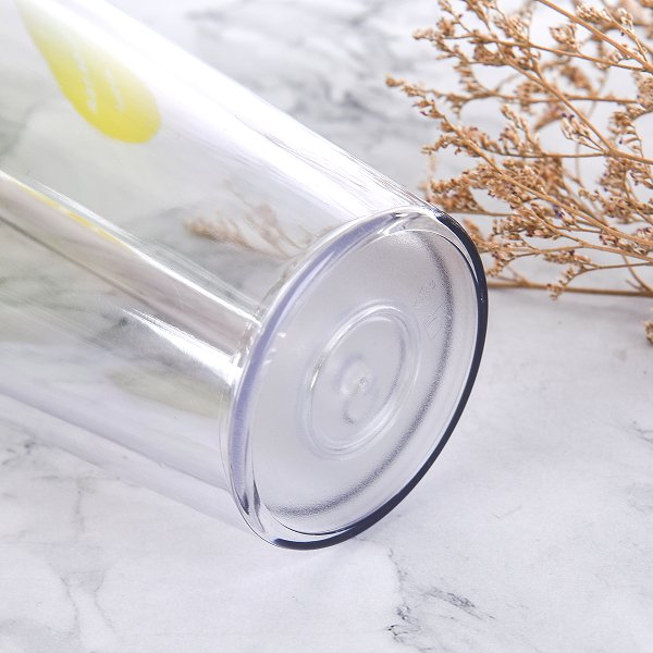 420ml雙層防漏塑膠吸管杯