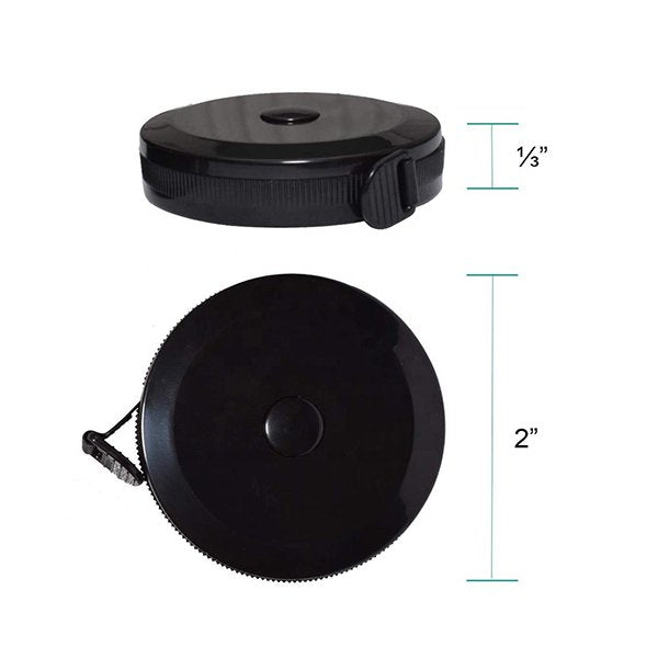 塑料圓形捲尺-黑色尺帶