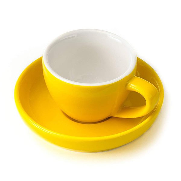 80ml彩色陶瓷咖啡杯+深碟組