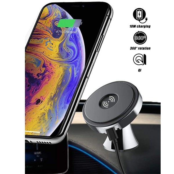 黏貼式車用無線充手機架