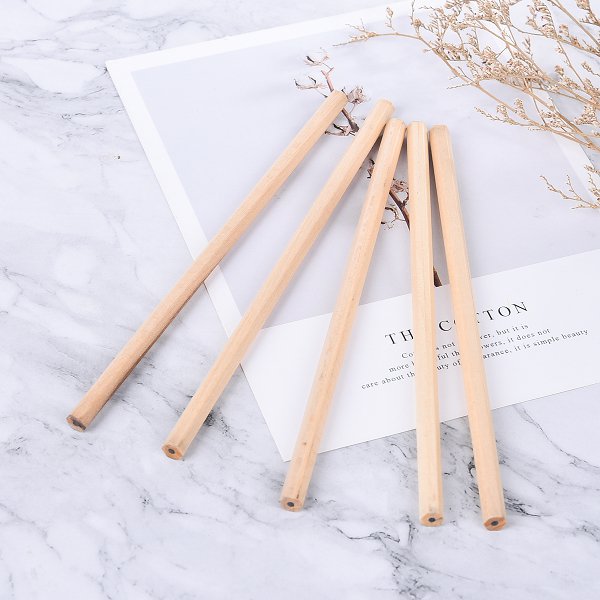 原木環保鉛筆-六角兩切頭印刷廣告筆