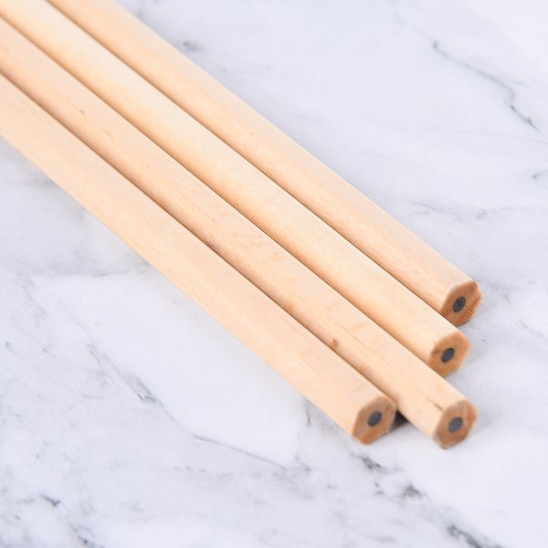 原木環保鉛筆-六角兩切頭印刷廣告筆