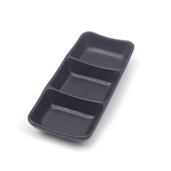 塑膠3格分隔調味料碟子