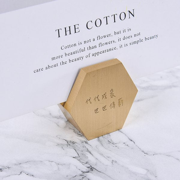 黃銅六角形辦公室名片架