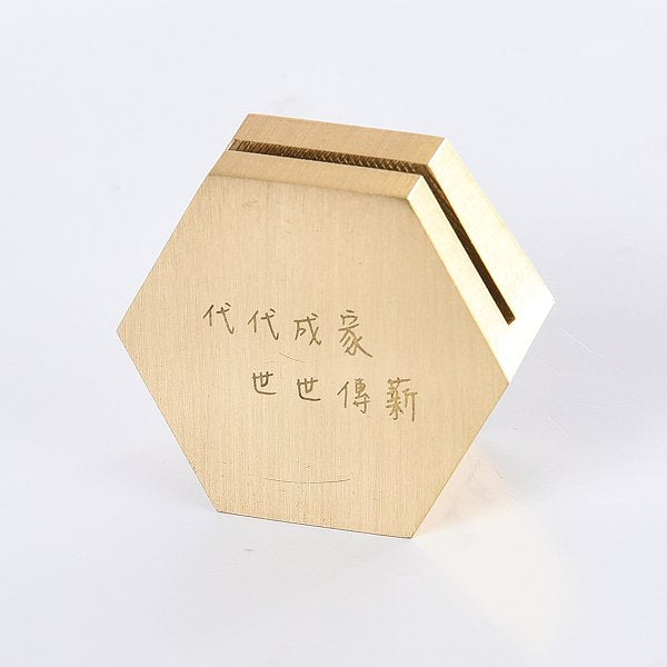 黃銅六角形辦公室名片架
