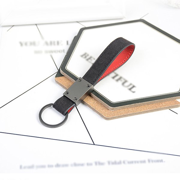 金屬刺繡皮革鑰匙圈