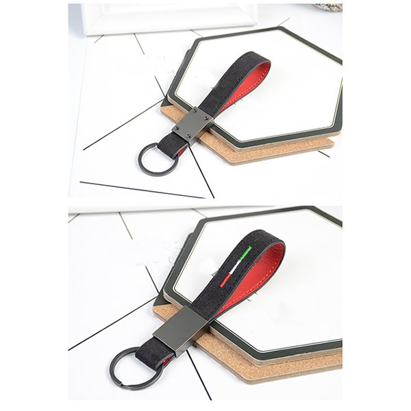 金屬刺繡皮革鑰匙圈