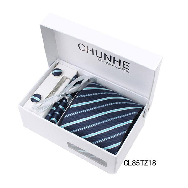 斜條紋寬版領帶禮盒組