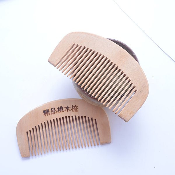 無柄精品桃木梳子