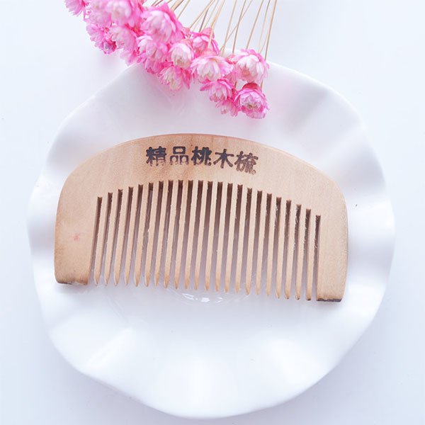 無柄精品桃木梳子