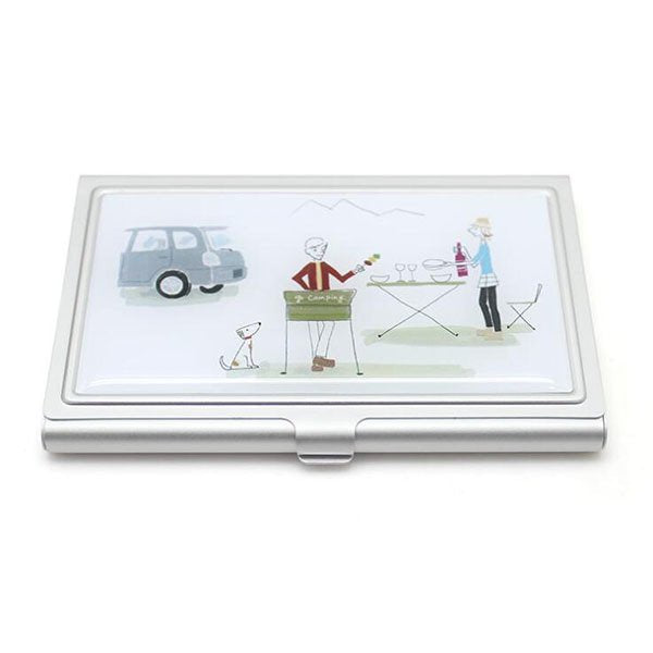 上掀式鋁合金滴膠名片盒