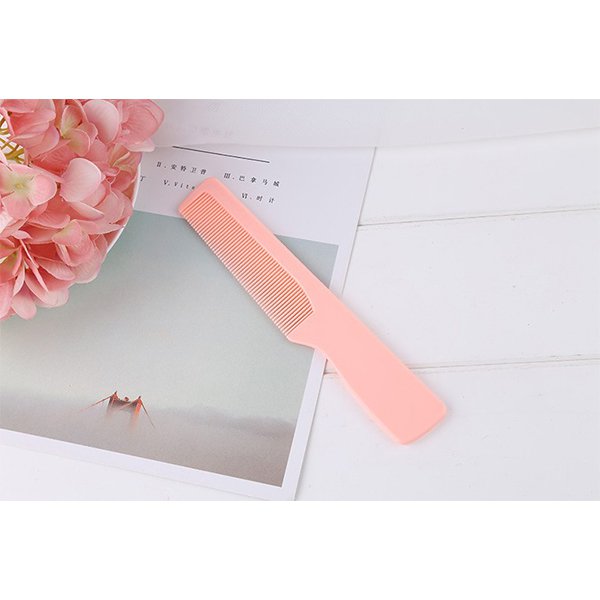 單色絲印短柄塑膠梳子