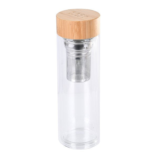 竹蓋雙層玻璃瓶350ml