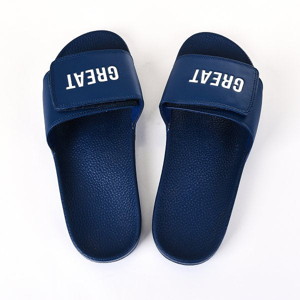 中性款PVC純色寬版運動拖鞋