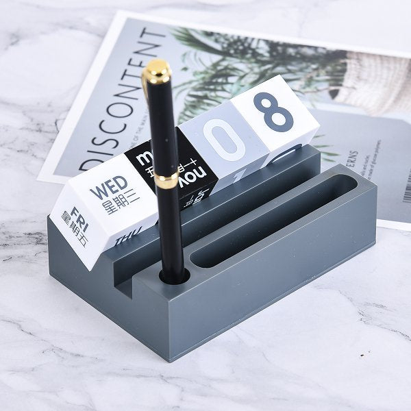 彩色積木塑膠製萬年曆