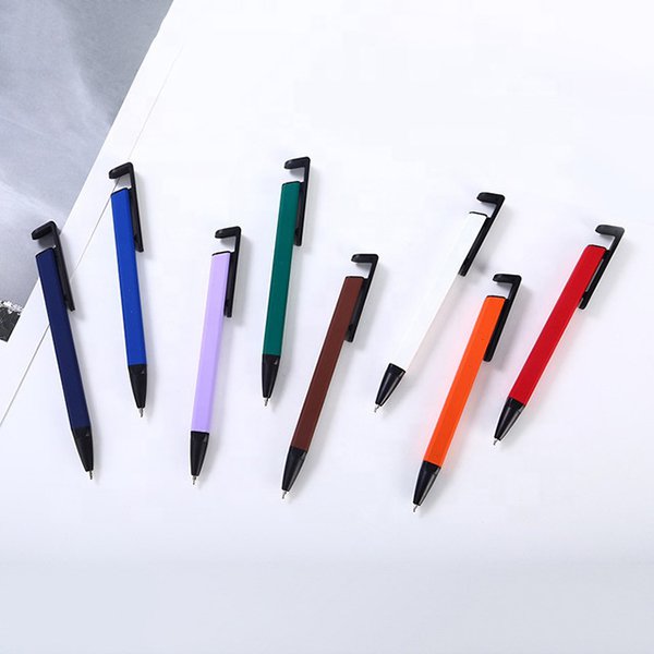 按壓式方形金屬筆-手機架功能