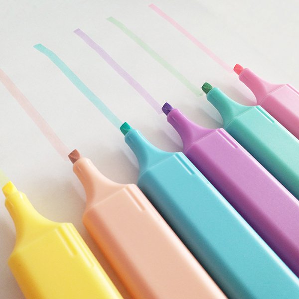 扁平筆桿單色螢光筆