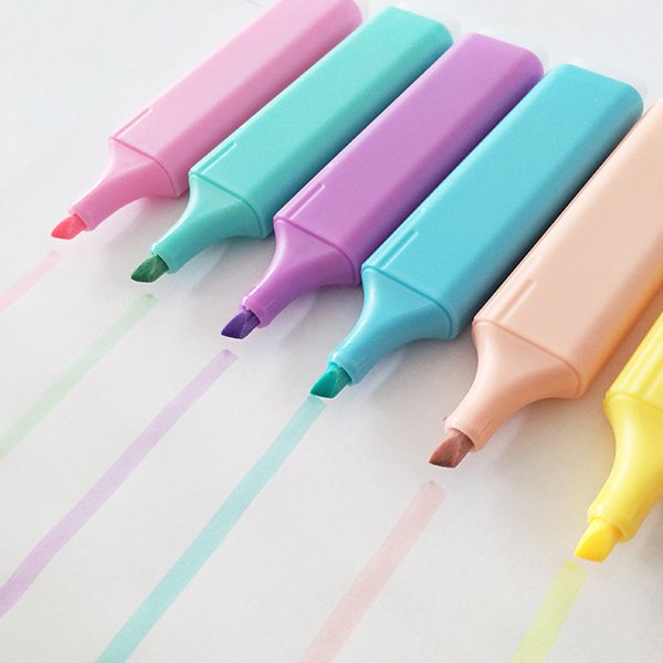 扁平筆桿單色螢光筆