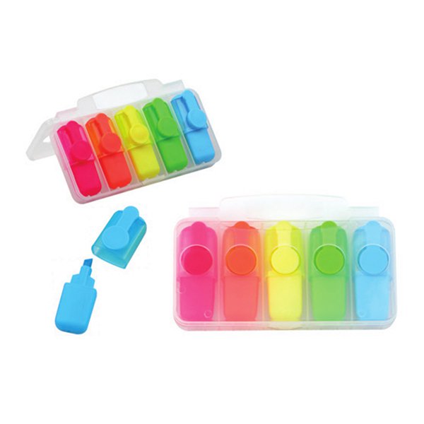 扁平筆桿單色迷你螢光筆