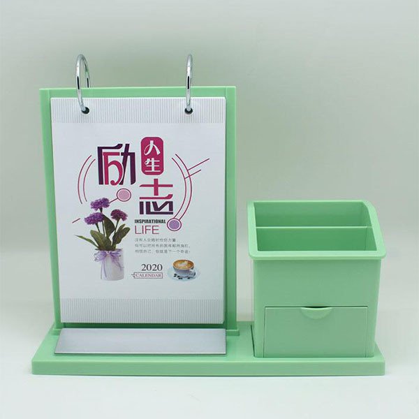 多功能抽屜+筆筒桌曆