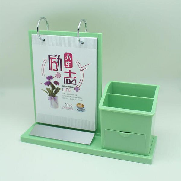 多功能抽屜+筆筒桌曆