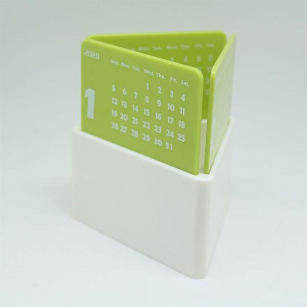 塑膠三角形筆筒桌曆