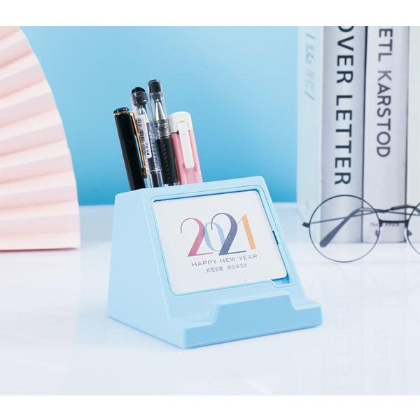 多功能手機架+筆筒桌曆