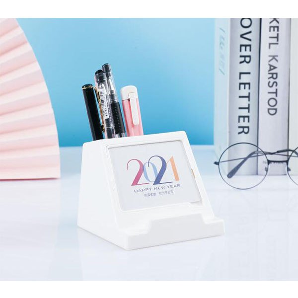 多功能手機架+筆筒桌曆