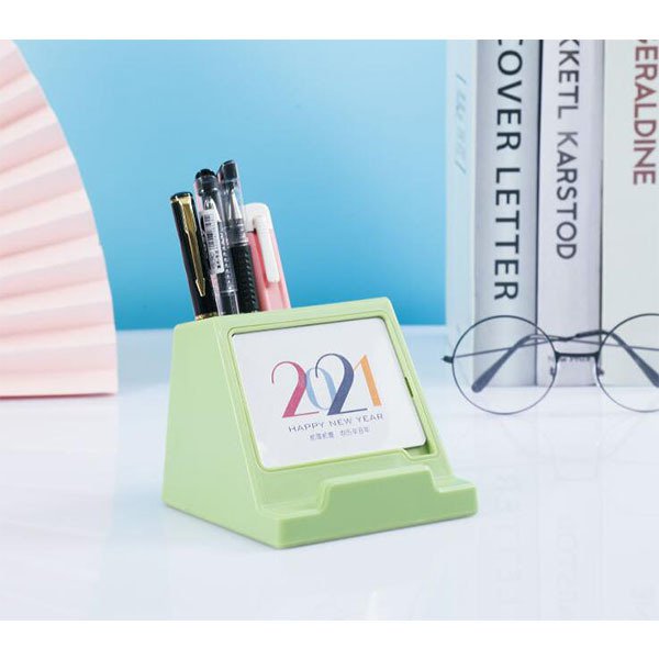 多功能手機架+筆筒桌曆