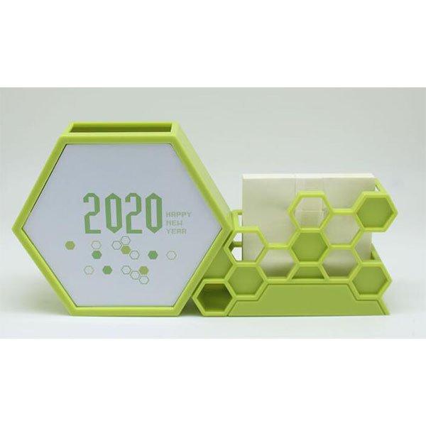 六角形蜂巢筆筒桌曆