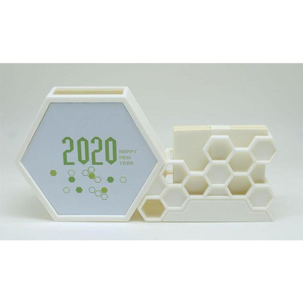 六角形蜂巢筆筒桌曆