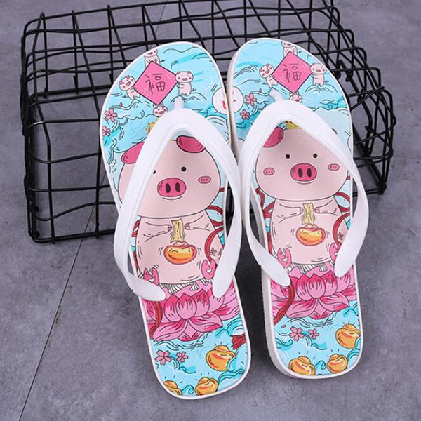 中性款PVC彩色夾腳拖鞋