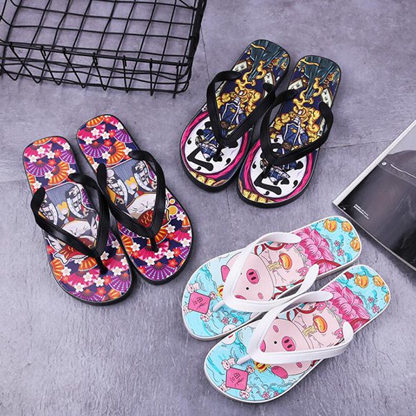 中性款PVC彩色夾腳拖鞋