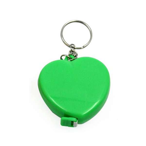 塑料愛心捲尺-造型鑰匙圈