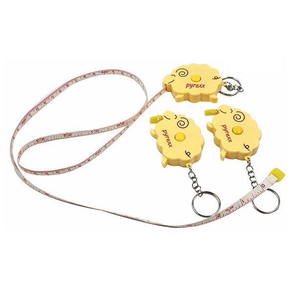 塑料小綿羊造型捲尺-造型鑰匙圈
