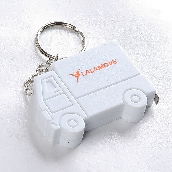 塑料貨車造型鐵捲尺-造型鑰匙圈