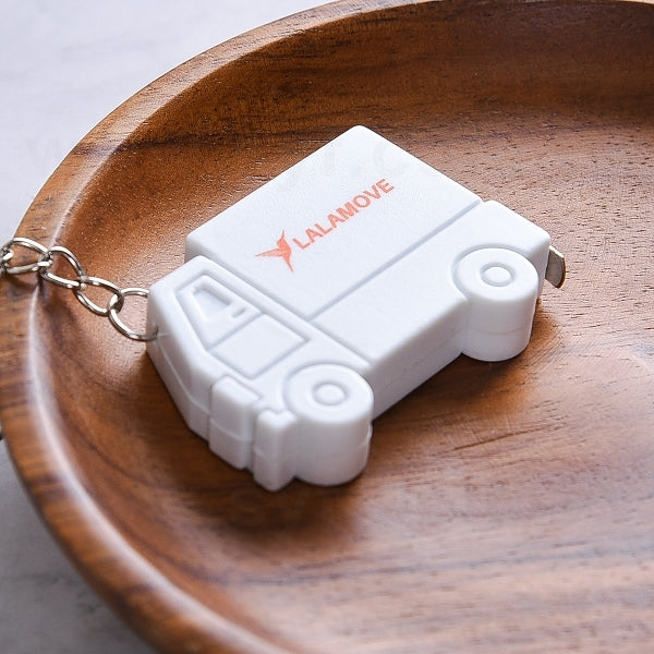 塑料貨車造型鐵捲尺-造型鑰匙圈