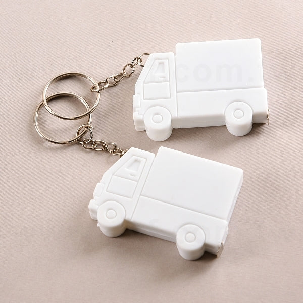 塑料貨車造型鐵捲尺-造型鑰匙圈