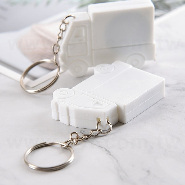 塑料貨車造型鐵捲尺-造型鑰匙圈