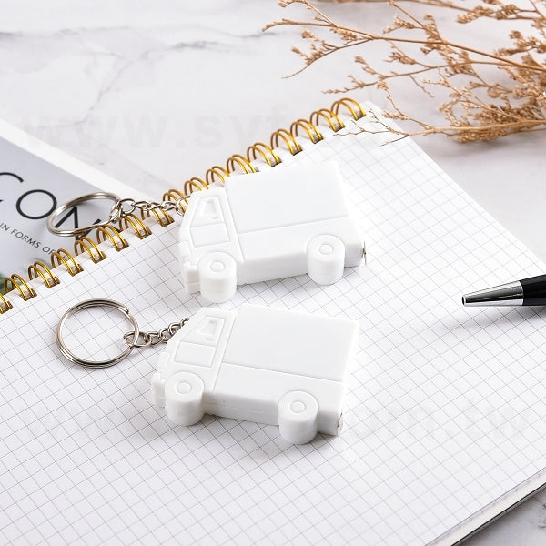 塑料貨車造型鐵捲尺-造型鑰匙圈