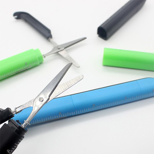 3合1便攜式剪刀+直尺圓珠筆