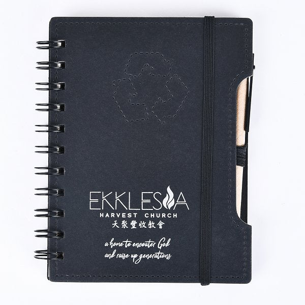 仿線縫環裝筆記本