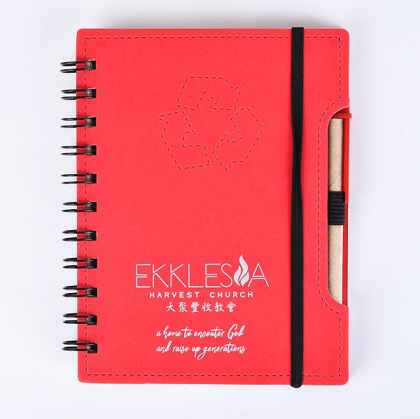 仿線縫環裝筆記本