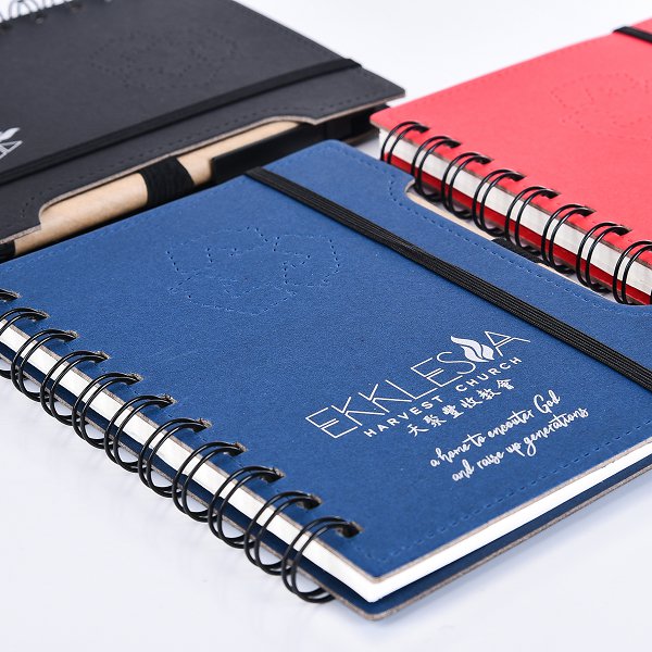 仿線縫環裝筆記本