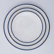 7寸藍邊陶瓷盤