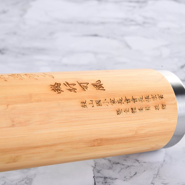 500ml不鏽鋼竹製保溫杯