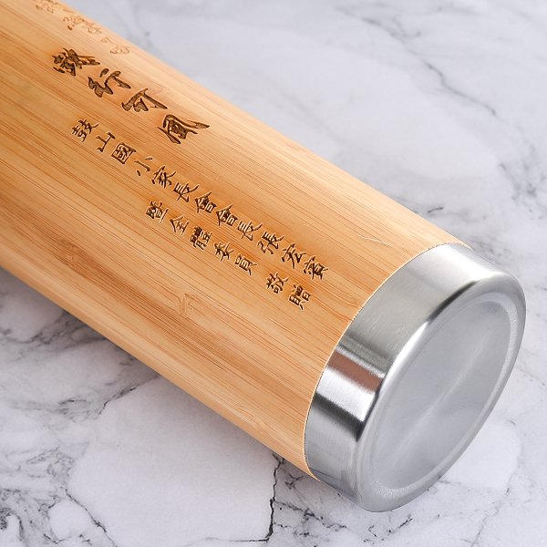 500ml不鏽鋼竹製保溫杯